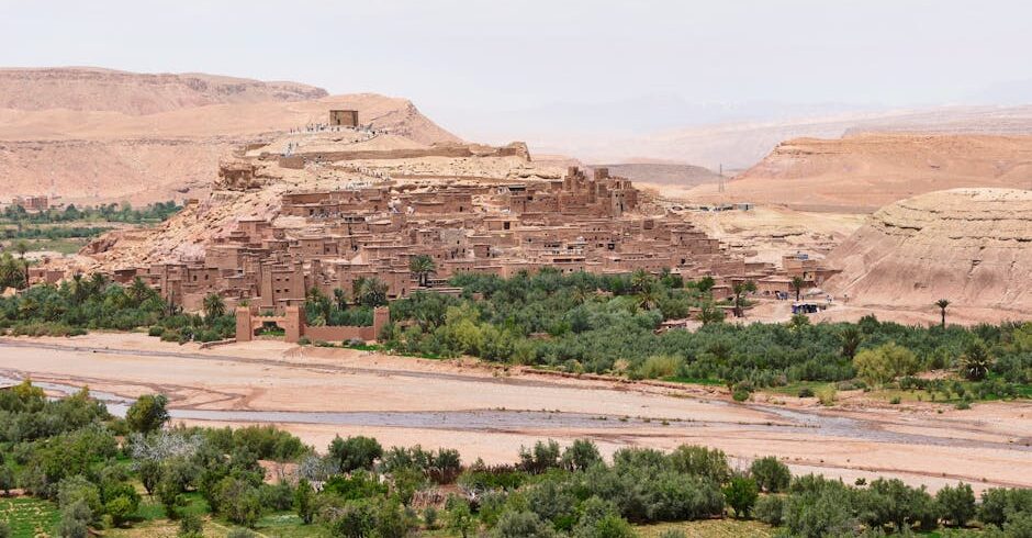 Discover the historic Aït Benhaddou, a UNESCO site in Morocco's arid landscape.